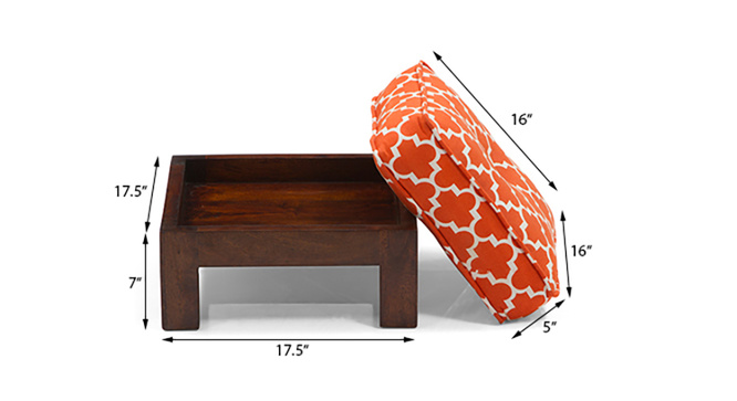 Tribal Coffee Table Set (Walnut Morocco Lattice Rust)